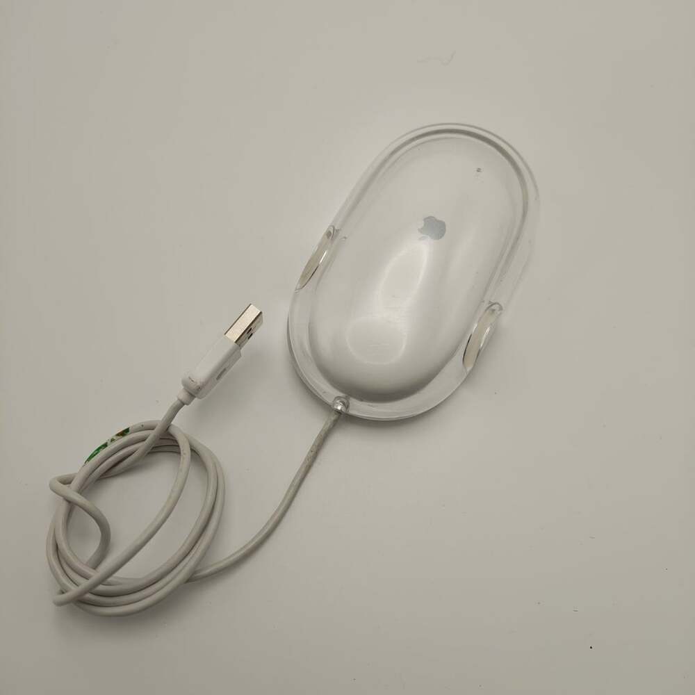 Apple M5769 Wired Optical USB Mouse White / Clear Vintage